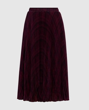 Ermanno Scervino Бордовая юбка миди в клетку D492O363WVI