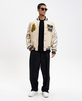 Off-White Чорна футболка з принтом логотипа 44MAA120C9J00D