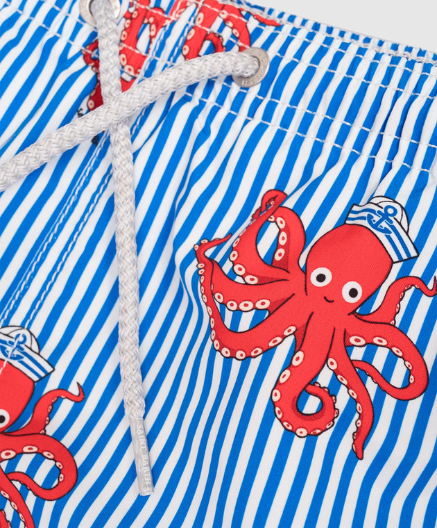 MC2 SAINT BARTH Дитячі блакитні шорти для плавання Jean в смужку JEA000102043L зображення 3