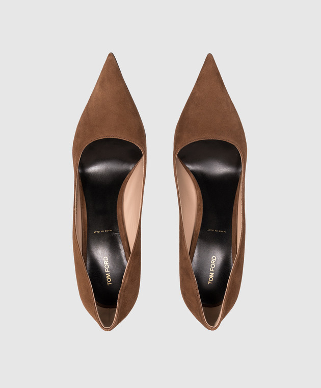Tom Ford Коричневые замшевые туфли W3802LGO038P изображение 4
