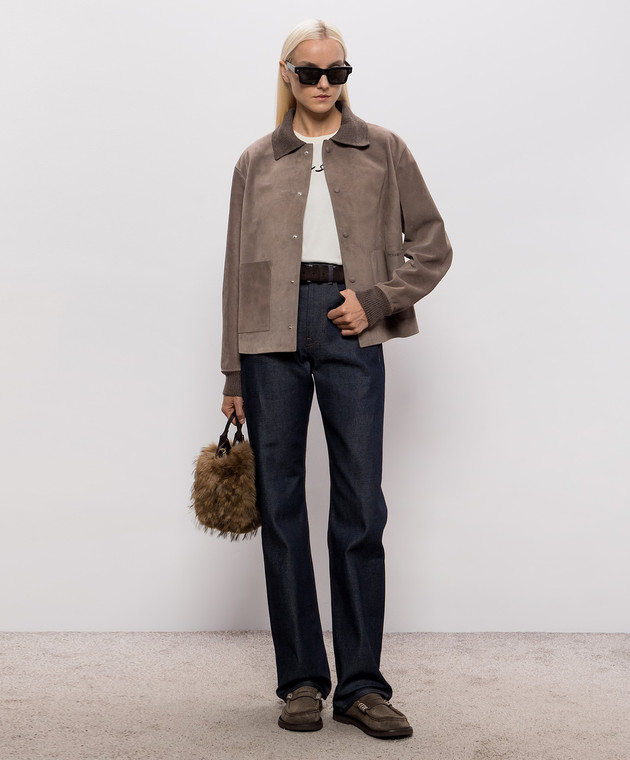 JW Anderson Коричневая замшевая куртка LJ0061LT0131 изображение 2
