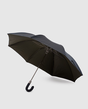 Pasotti Синий складной зонтик в узор OMITUO64SPUNTO4