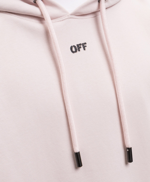 Off-White Рожеве худі з емблемою Paint Arrow 44MBB085S26F00J зображення 5