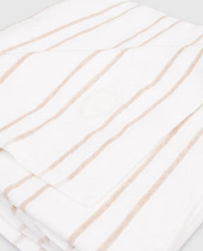 Brunello Cucinelli Белое махровое полотенце в полоску MLSPUBS01