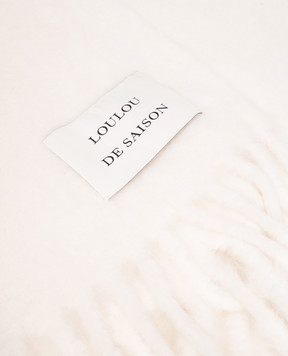 Loulou de Saison Белый шарф из шерсти альпаки Santo SANTO