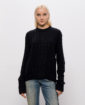Ann Demeulemeester Черный свитер Siya из шерсти и кашемира B0014660KN099