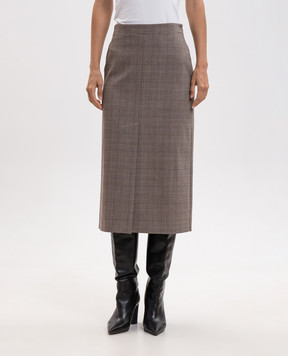 Twinset Спідниця в клітинку з вовною 262TP2802