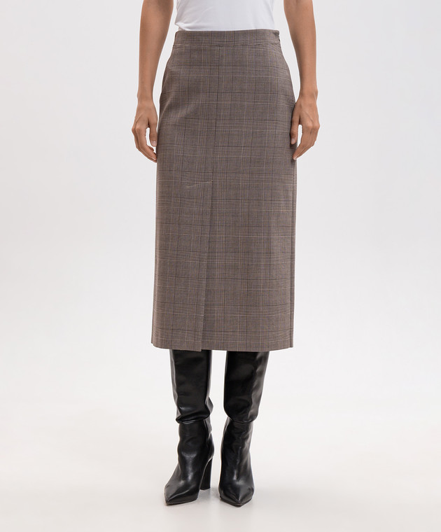 Twinset Юбка в клетку с шерстью 262TP2802 изображение 3