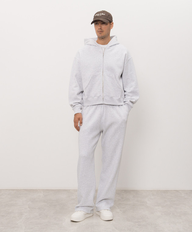 Sporty & Rich Сірий утеплений спортивний костюм з вишивкою логотипа ST10284300GY03PA088843 зображення 2