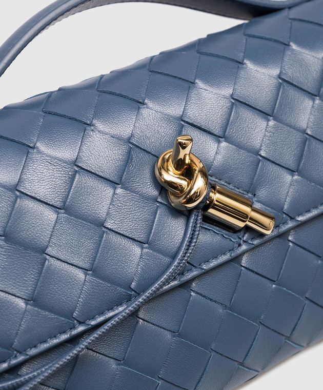 Bottega Veneta Синій шкіряний клатч Andiamo 741511VCPP3 зображення 4