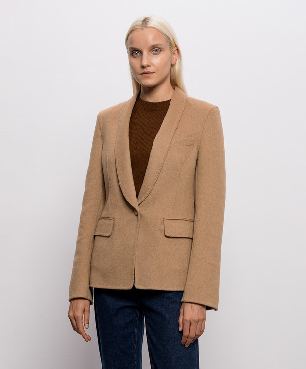 Tom Ford Коричневый жакет из шерсти верблюда GI3119FAX1805 изображение 3