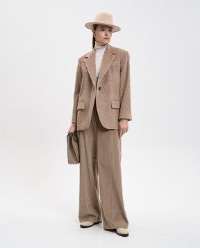 Max Mara Weekend Бежеві вельветові штани TANIA TANIA