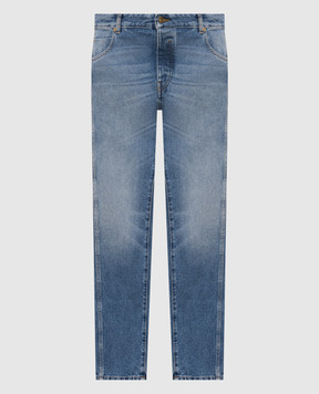Balmain Сині джинси з ефектом потертості HH1MI115DG26