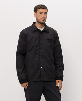 Stone Island Черная утепленная куртка с патчем L2S15Q100022S0A23