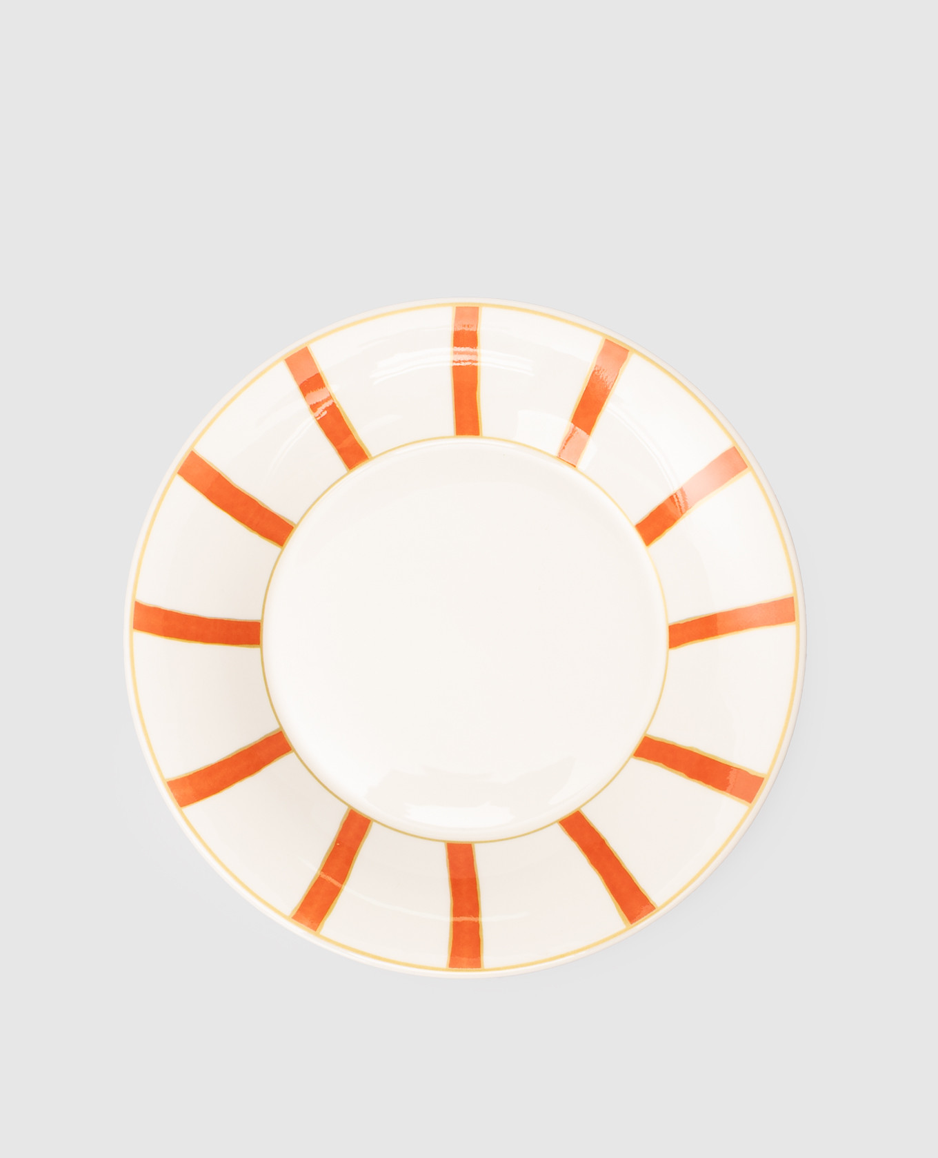 

Белая фарфоровая десертная тарелка Striche Arancio e Oro, Белый, Посуда