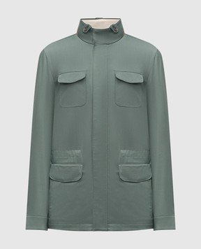 Enrico Mandelli Зелена куртка з вовни з логотипом 3T544A4531