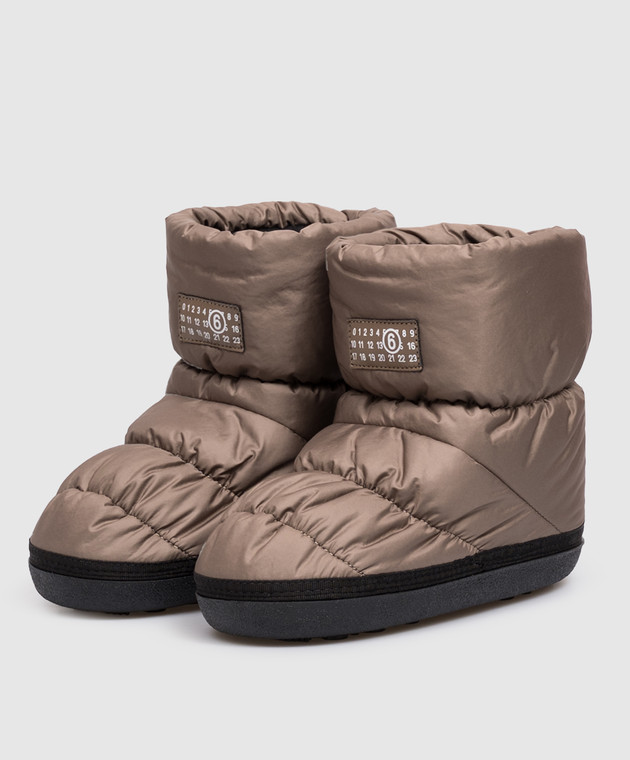 Maison Margiela MM6 Дитячі коричневі стьобані чоботи 839493639 зображення 2