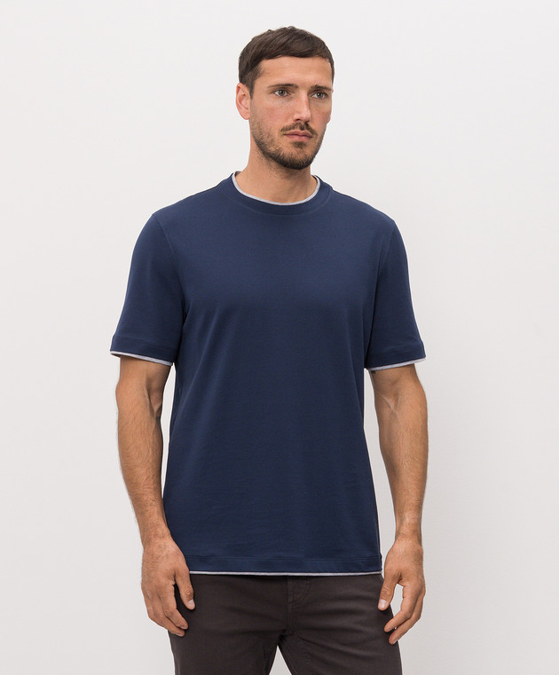 Brunello Cucinelli Синя футболка M0B137427 зображення 2