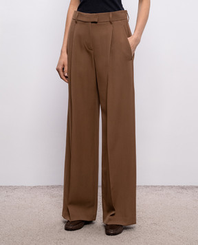 Brunello Cucinelli Коричневые брюки с шерстью MP548P8884