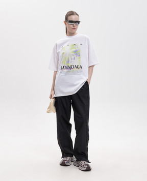 Balenciaga Белая футболка The Window с принтом A00497TUV07