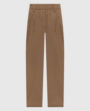 Brunello Cucinelli Коричневі штани з ланцюжком M0H93P8907