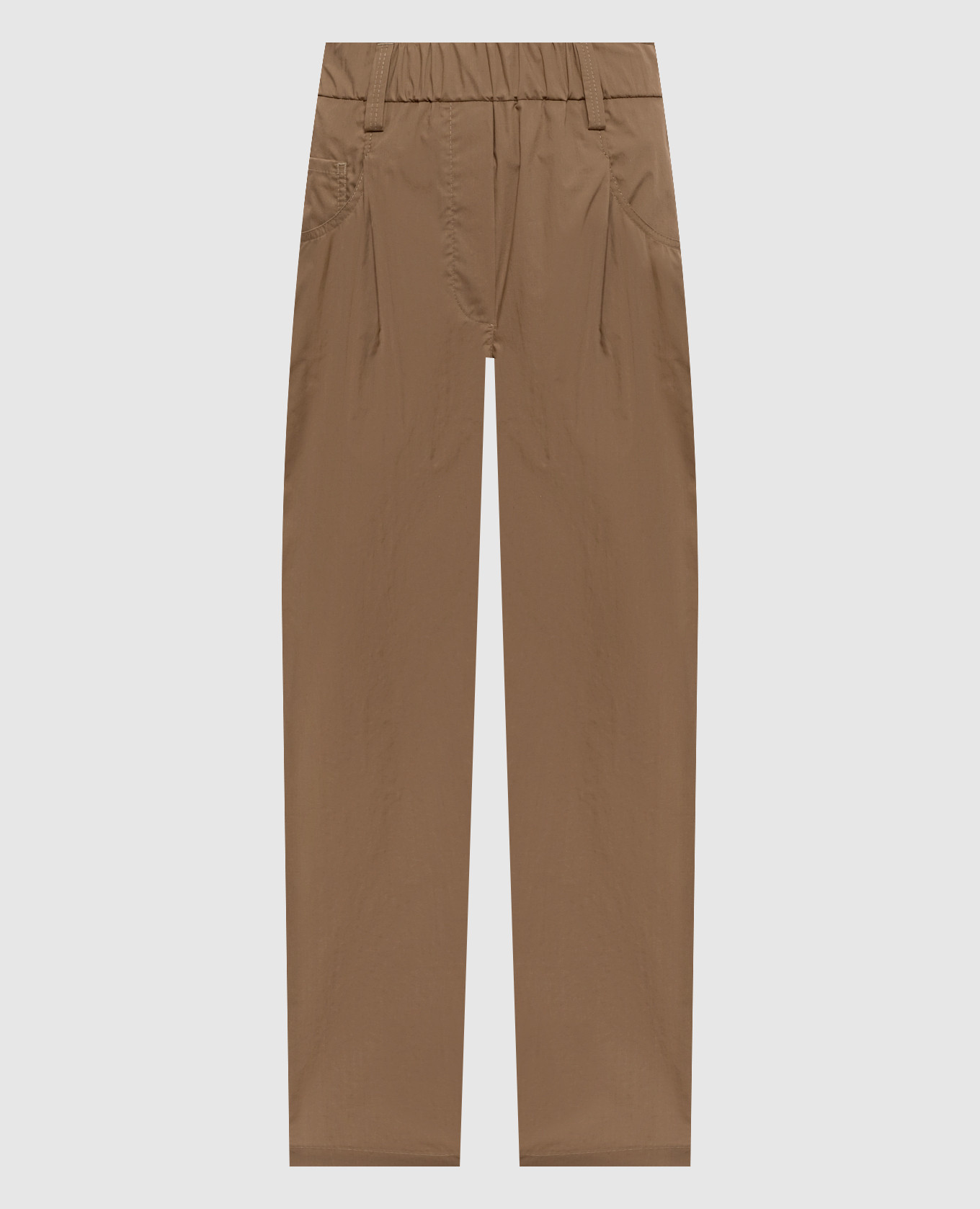 Коричневые брюки с цепочкой