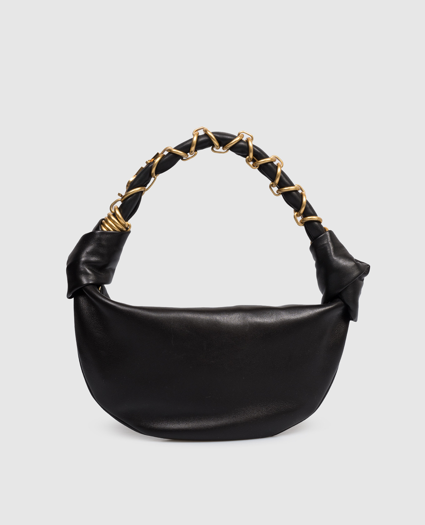 

Черная кожаная сумка-хобо AMALIA, Черный, Сумки на плечо