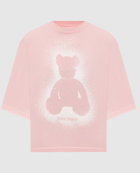 Palm Angels Рожева футболка з принтом PWAA079S26JER001