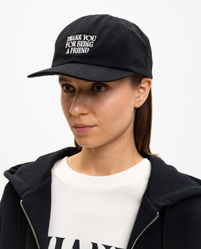 Ami Paris Черная кепка с вышивкой надписи UCP283AW0041w