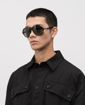 Tom Ford Чорні сонцезахисні окуляри Aalto FT1210