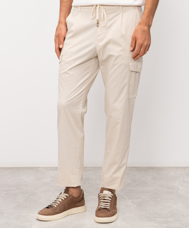 Peserico Бежевые карго из хлопка R54775T23D07945 изображение 3