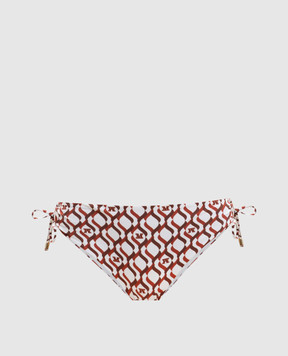 Max Mara Белые трусики от купальника SIBILLA в брендовый принт BCHSIBILLA