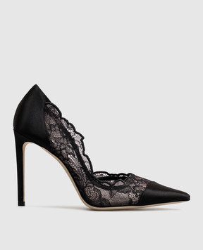 Jimmy Choo Чорні туфлі Brigitte з мереживом BRIGITTE100WAN