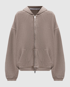 Alexander Wang Спортивная куртка цвета хаки с кристаллами UCC3262304