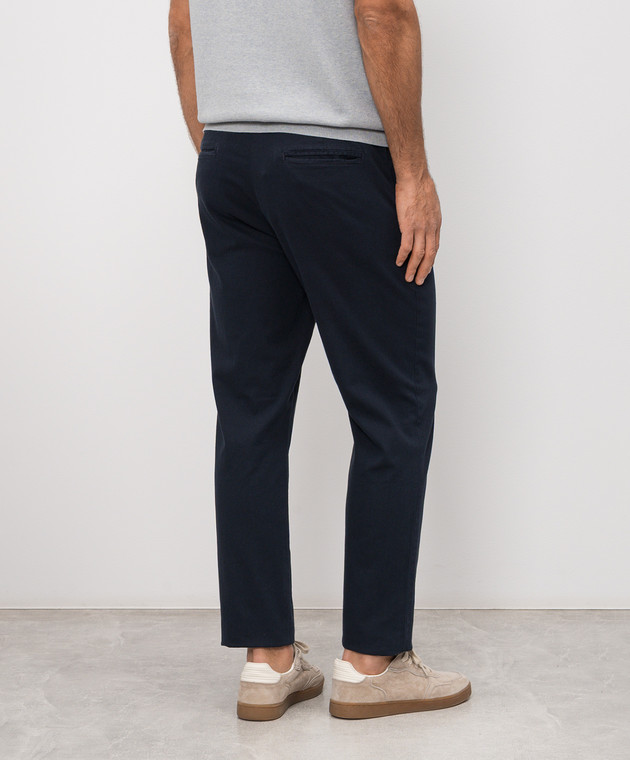 Woolrich Сині штани з льоном CFWOTR2027MRUT5288 зображення 4