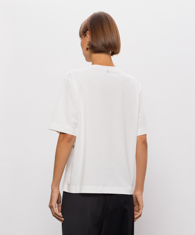 Twinset Футболка цвета айвори с кристаллами 262AT2220 изображение 4