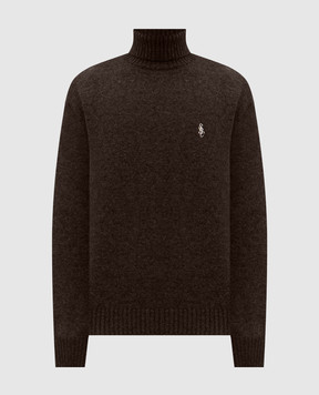 Sporty & Rich Сірий светр з вовни з вишивкою монограми WS08265302BR03