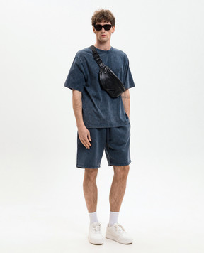 Off-White Сині шорти з принтом логотипа 44MCI013S26F005