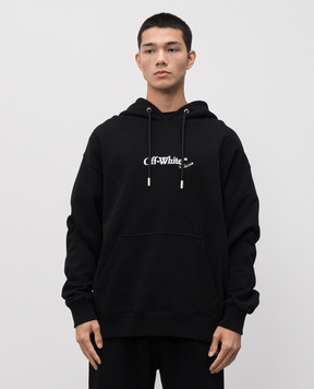 Off-White Чорне худі Scribble Arrow 44MBB085F5F00F