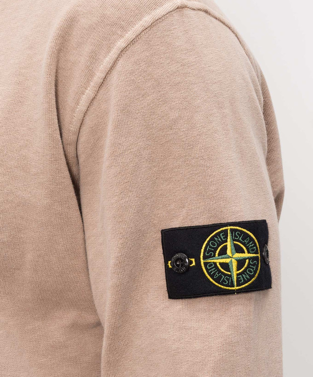 Stone Island Бежевый свитшот с патчем логотипа L1S156100034S0060 изображение 5
