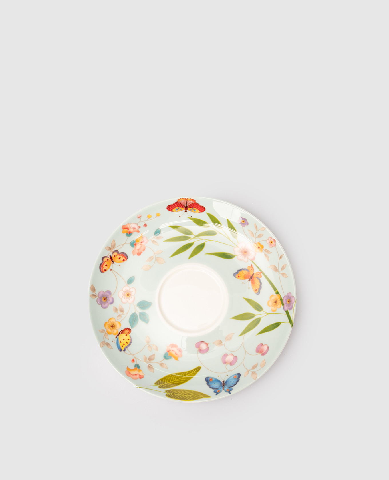 Голубое фарфоровое блюдце для чашки для чая Incanto di Primavera