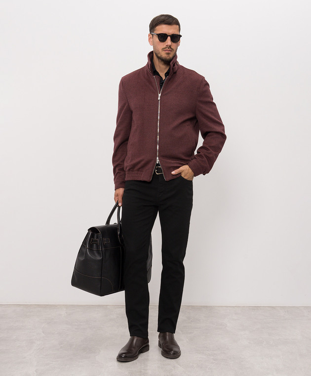 Brunello Cucinelli Черная рубашка с шелком MH8366686 изображение 2