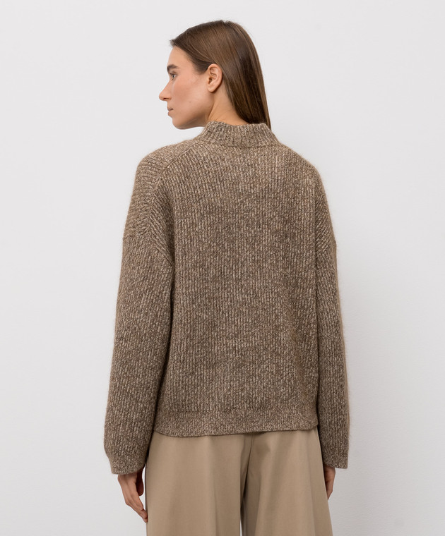 Brunello Cucinelli Коричневий светр з кашеміром та вовною MTX755604P зображення 4
