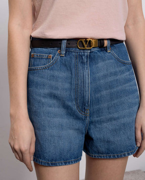 Valentino Двухсторонний кожаный ремень VLogo Signature 8W2T0SU8IYR