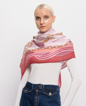 Twinset Рожева хустка в принт 262TA4680