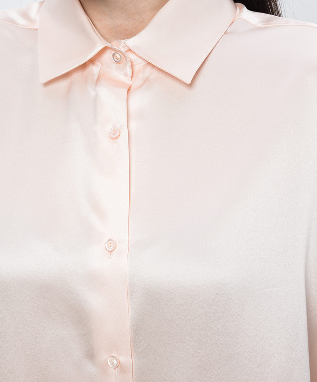 Ermanno Scervino Розовая блуза из шелка D482K772NXE изображение 4