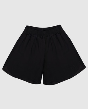 Maison Margiela MM6 Детские черные шорты с вышивкой эмблемы M61003MM07Z