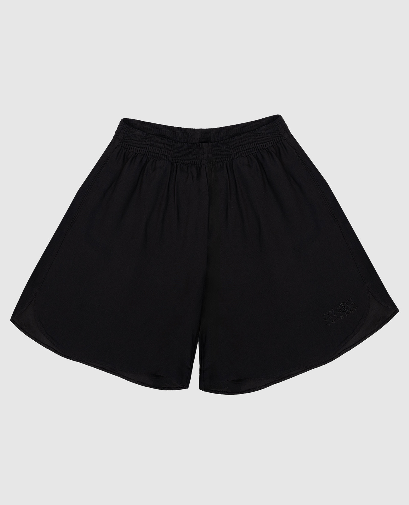 

Детские черные шорты с вышивкой эмблемы, Черный, Шорты