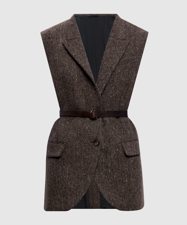 Brunello Cucinelli Жилет с шерстью в узор MG5667253