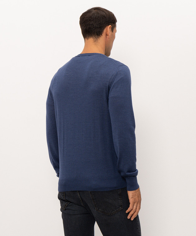 Doriani Cashmere Синій джемпер з вовни, шовку та кашеміру 180007979 зображення 4